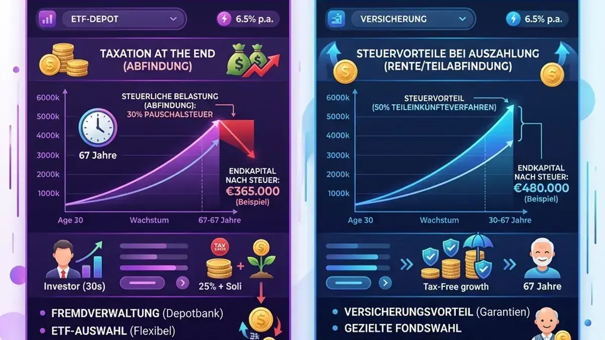 ETF Depot vs Rentenversicherung Steuervergleich